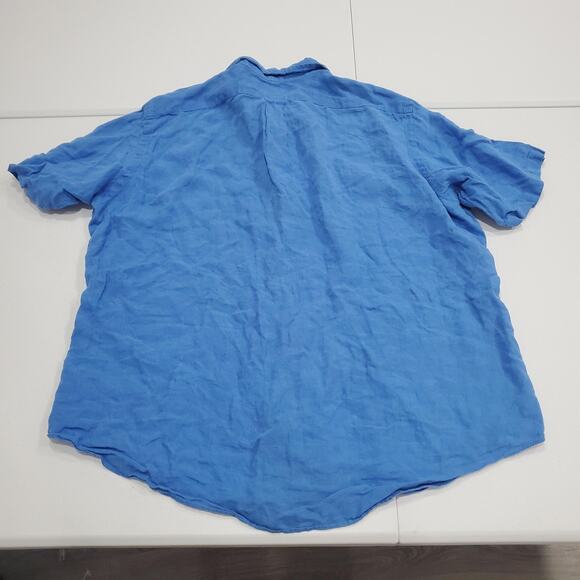 Ralph Lauren Shirt Mens 2XL Blue Classic Fit Short Sleeve Button Down Pony Logo - Picture 2 of 7